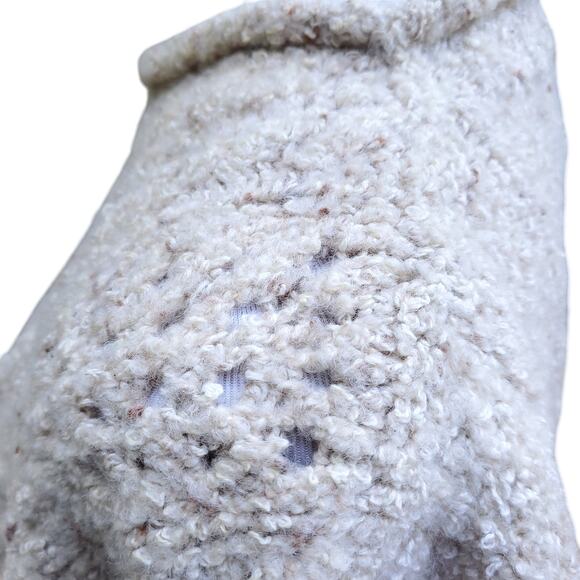 Vintage Woolrich Wool Blend Cable Knit Sweater Rolled Mock Neck Cream Sz M - Picture 10 of 11